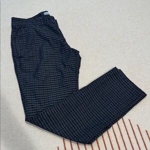 Men's Italian Indigo Checkered Pants